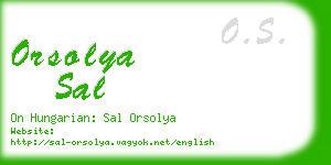 orsolya sal business card